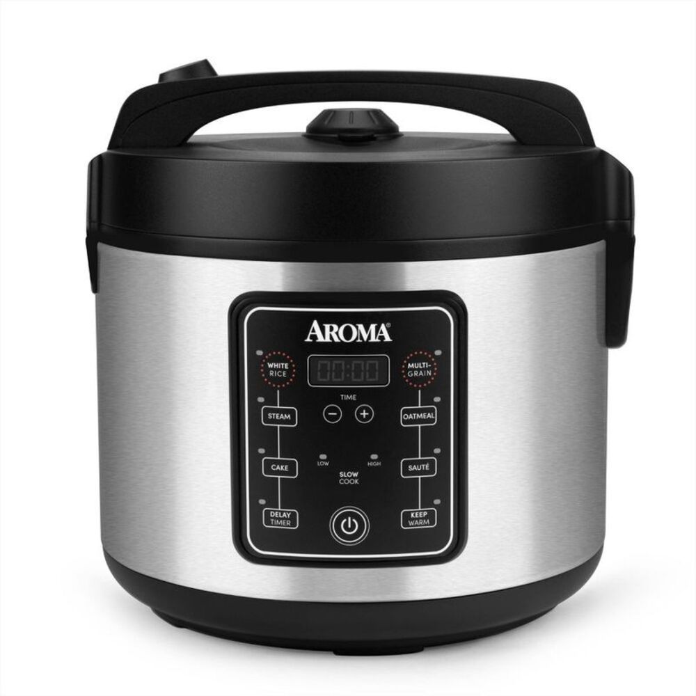 Aroma -  20 Cup Multi Cooker Rice Multicooker 5 Setti Stainless Steel